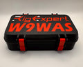 RigExpert Stick large storage case – black case with red callsign lid