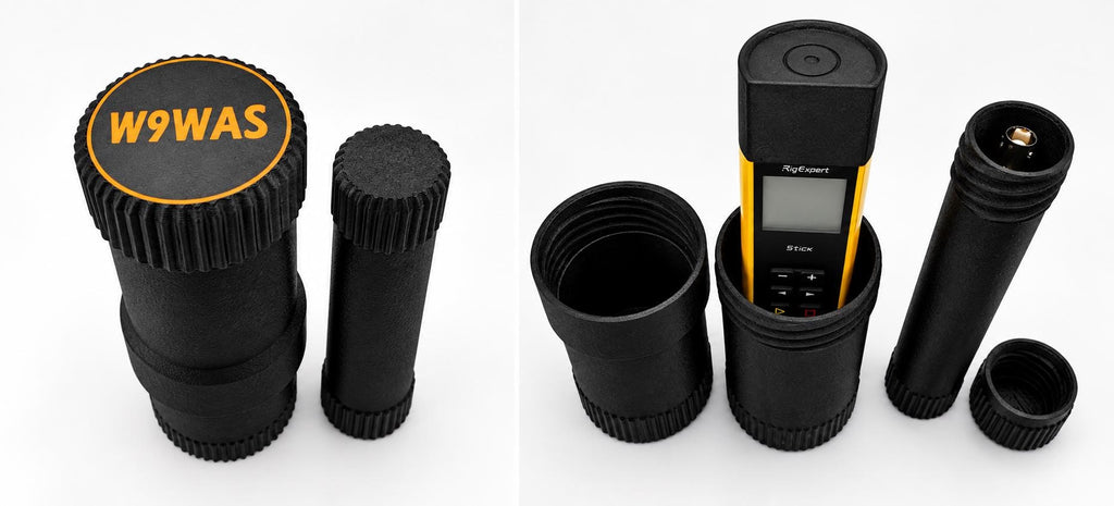RigExpert Stick twist-lock case kit – callsign cap and open case