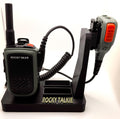 Rocky Talkie GMRS radio desk stand – with radio and speaker mic