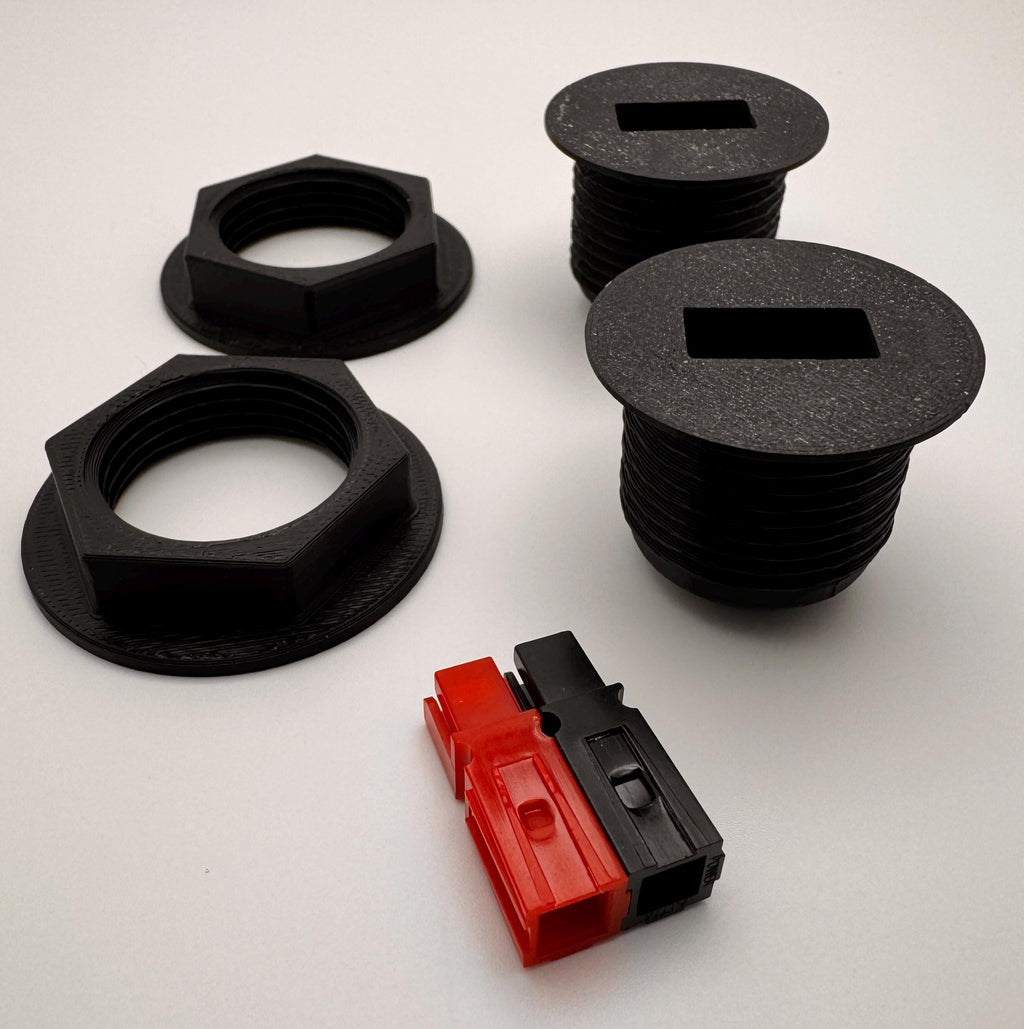 Round Anderson Powerpole Panel Mount – single and double with powerpole