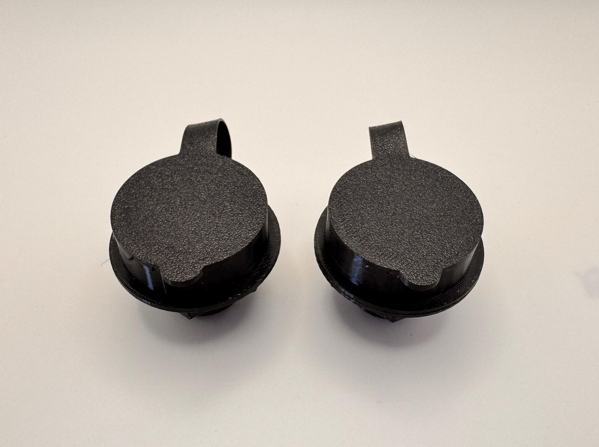 Round Anderson Powerpole Panel Mount with TPU Cover – double covers closed