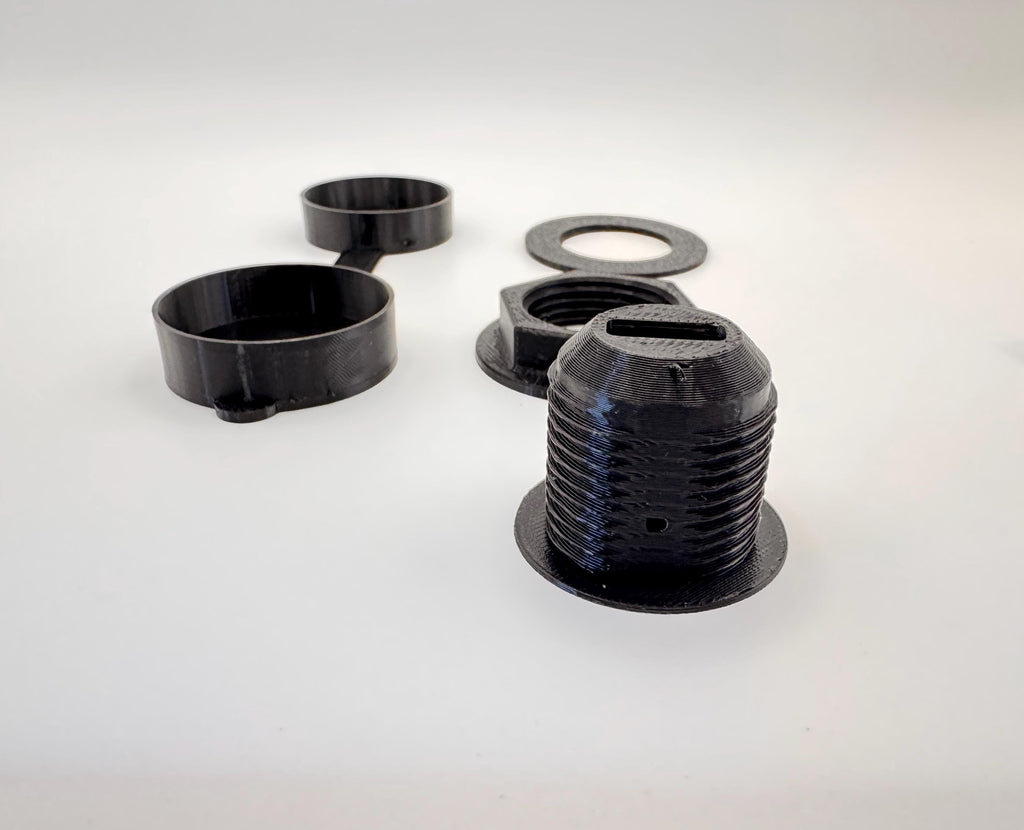 Round Anderson Powerpole Panel Mount with TPU Cover – double mount parts