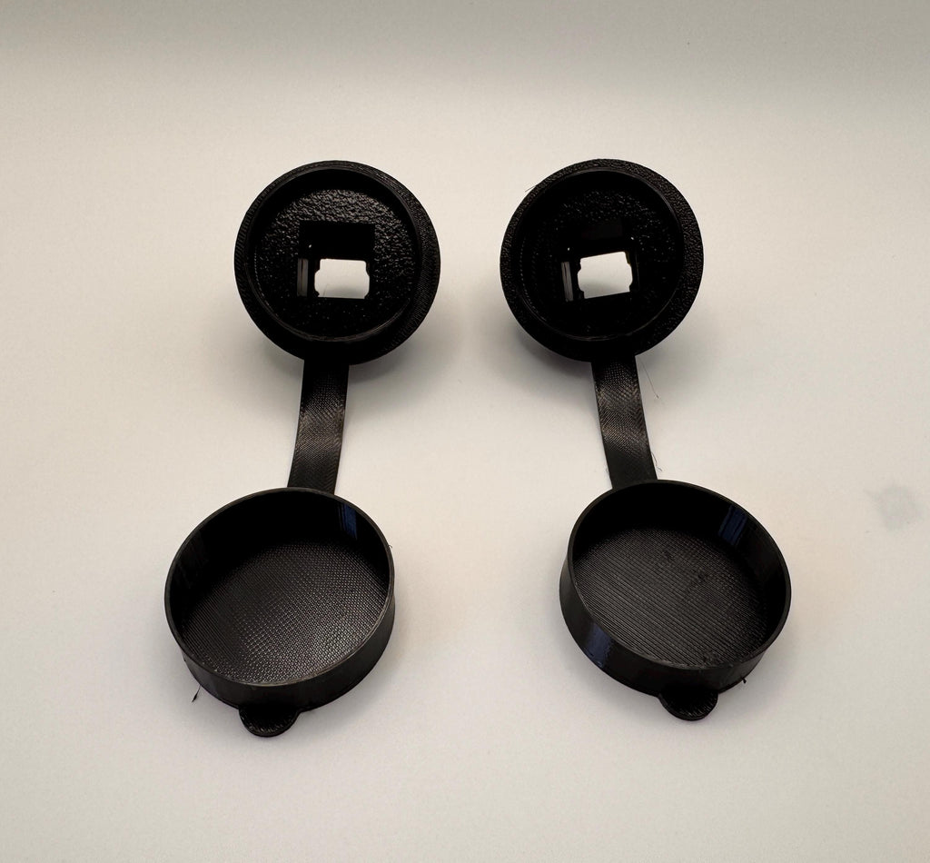 Round Anderson Powerpole Panel Mount with TPU Cover – single pair covers open
