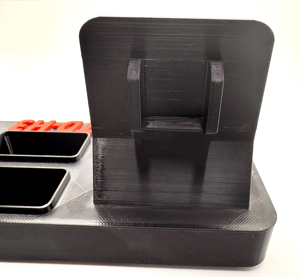 Tidradio TD-H3 desk stand – mic clip rear view