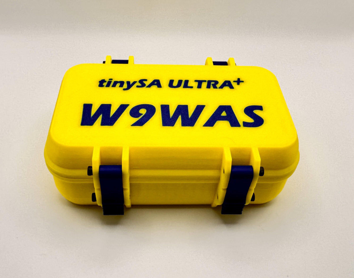 tinySA ULTRA+ case with stand – callsign lid front