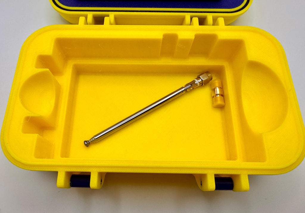tinySA ULTRA+ case with stand – insert with telescopic antenna
