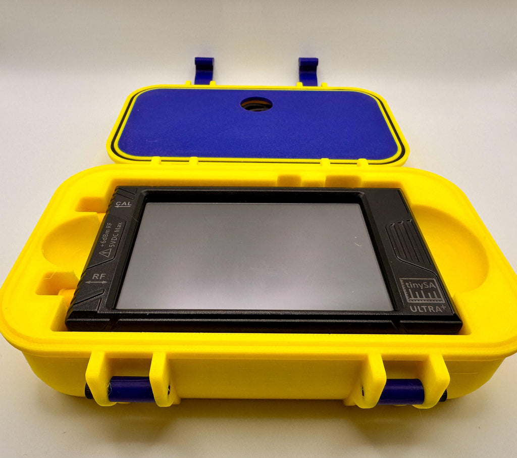 tinySA ULTRA+ case with stand – open front view