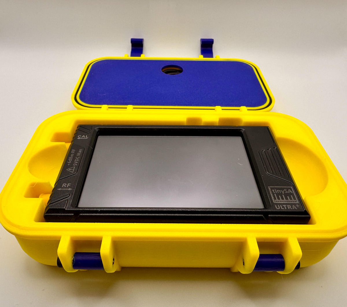 tinySA ULTRA+ case with stand – open front view