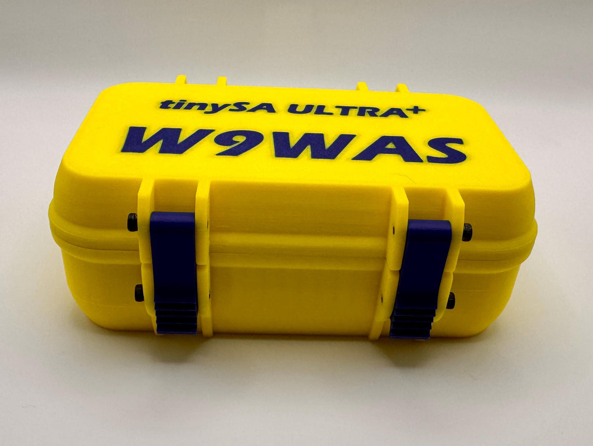 tinySA ULTRA+ case with stand – side view with latches