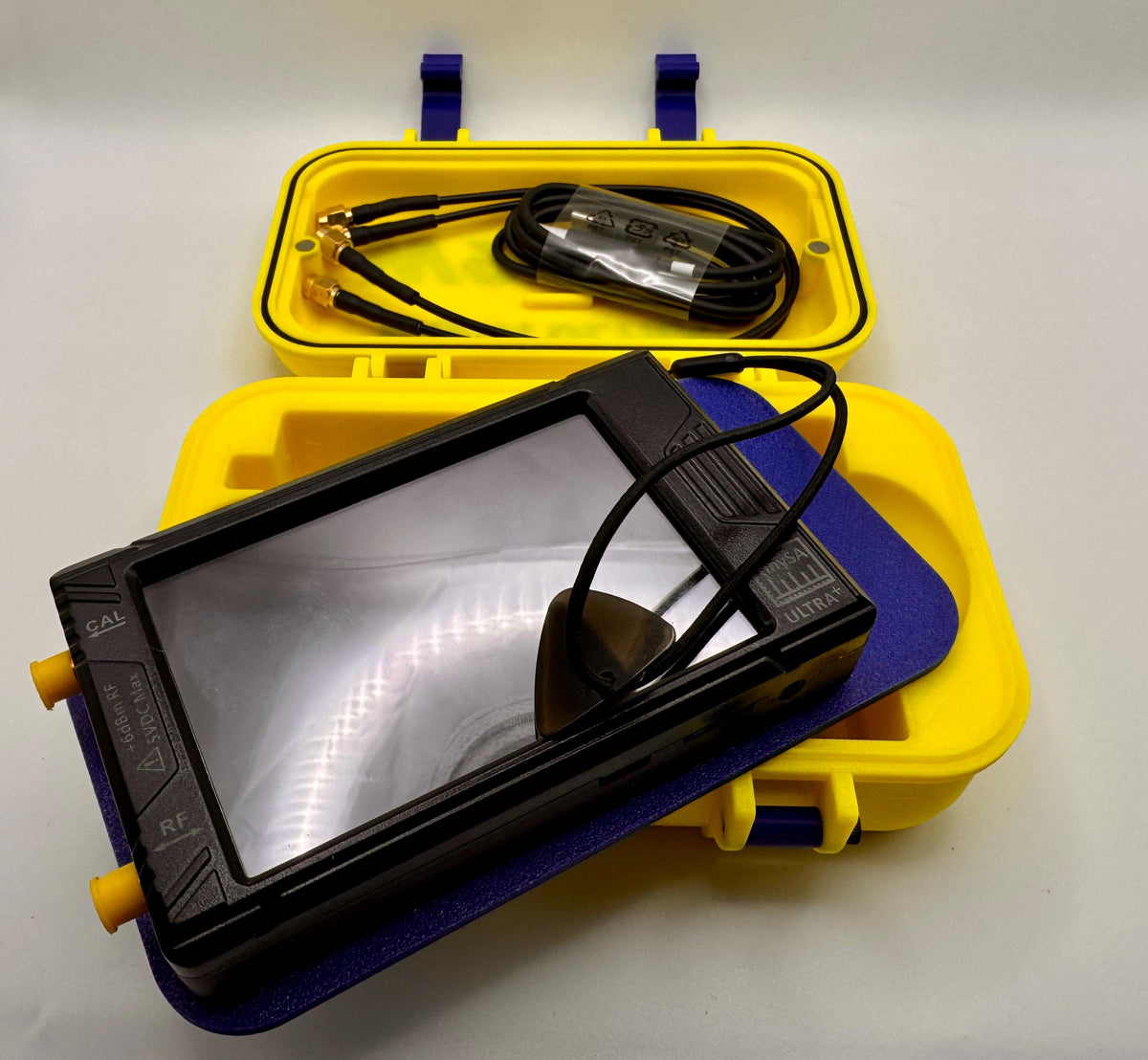 tinySA ULTRA+ case with stand – tinySA lifted from insert