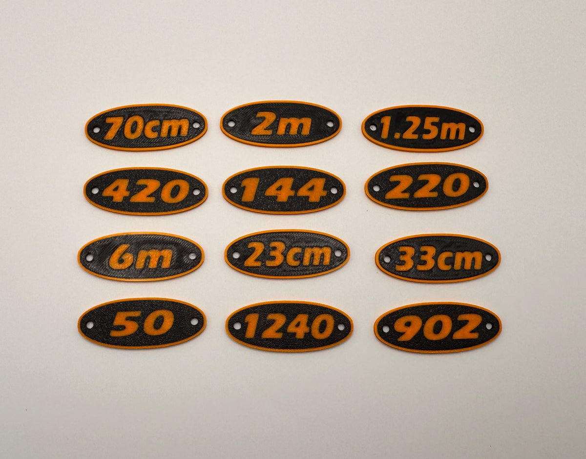 UHF / VHF Band Marker Set – top view of the full set