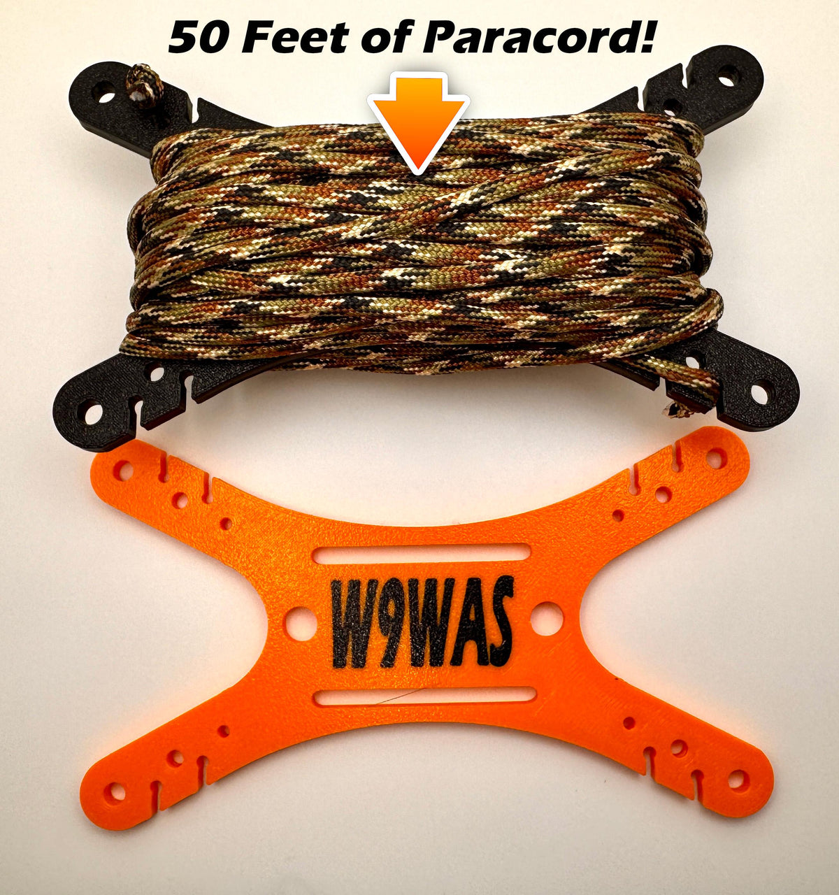 Universal antenna wire and paracord winder 3-pack – 50 feet of paracord wound