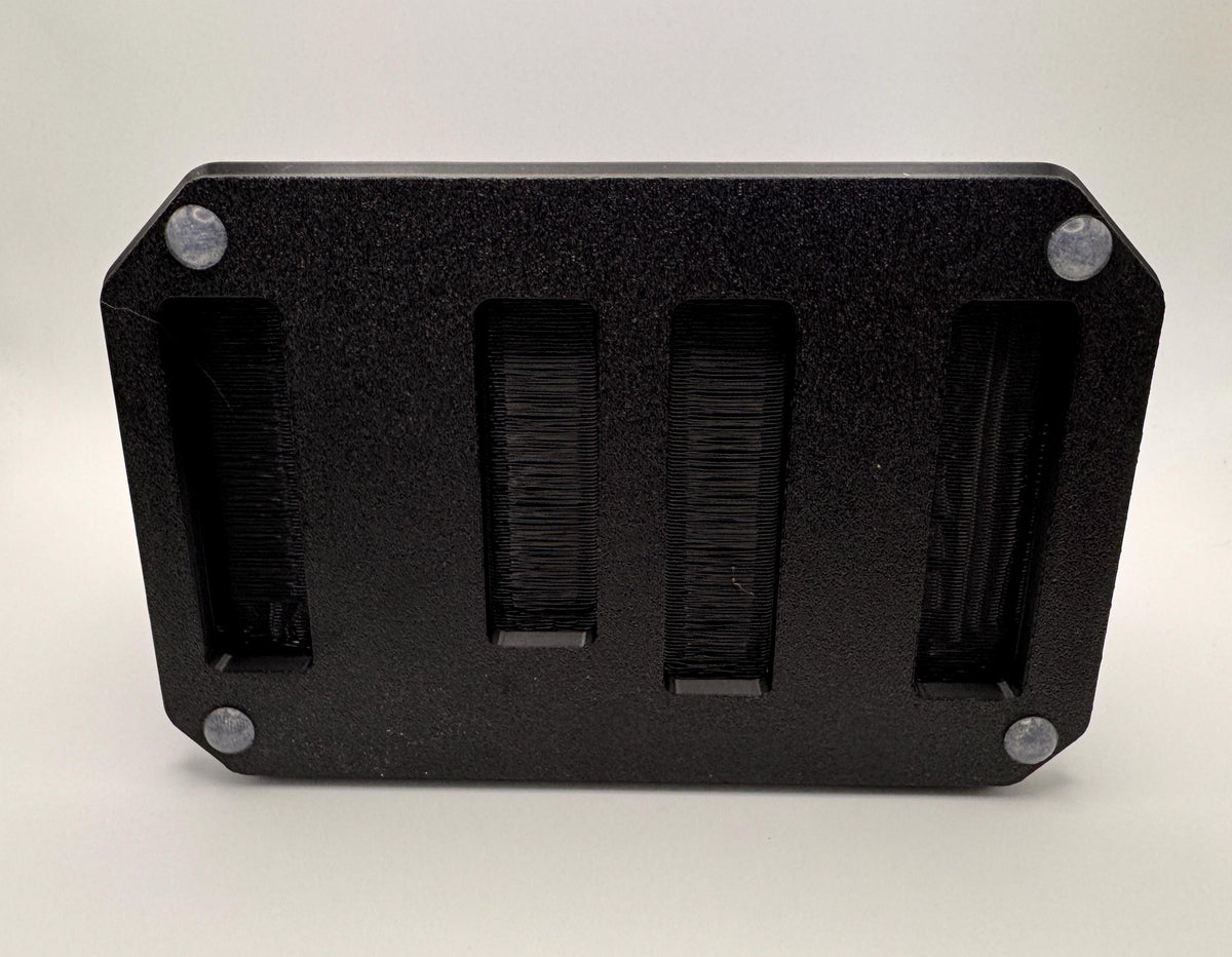 UNIWA F400 desk stand with speaker mic holder – base underside with rubber feet