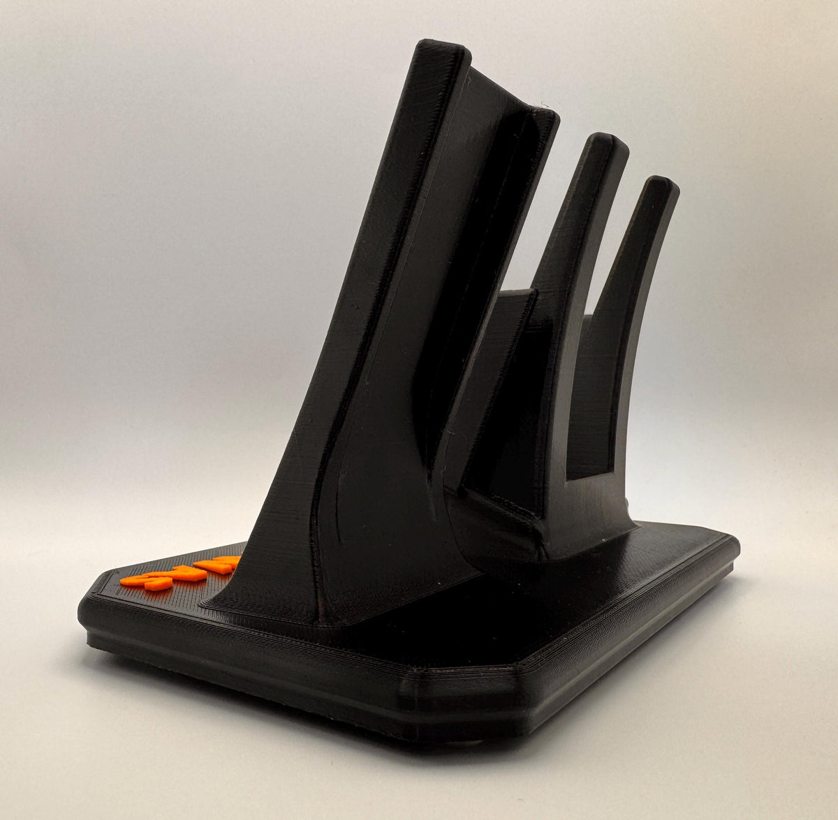 UNIWA F400 desk stand with speaker mic holder – mic mast side view