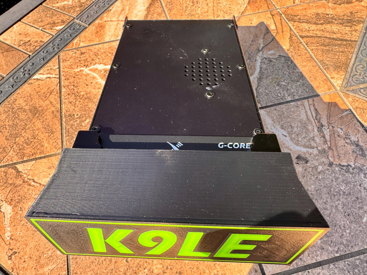 Xiegu G90 Face Cover for G90-H2 Rails – installed top view