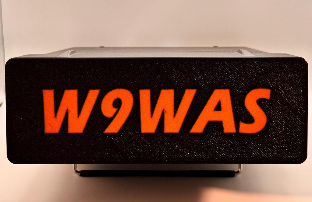 Yaesu FT-991A Dust Cover – callsign front close up