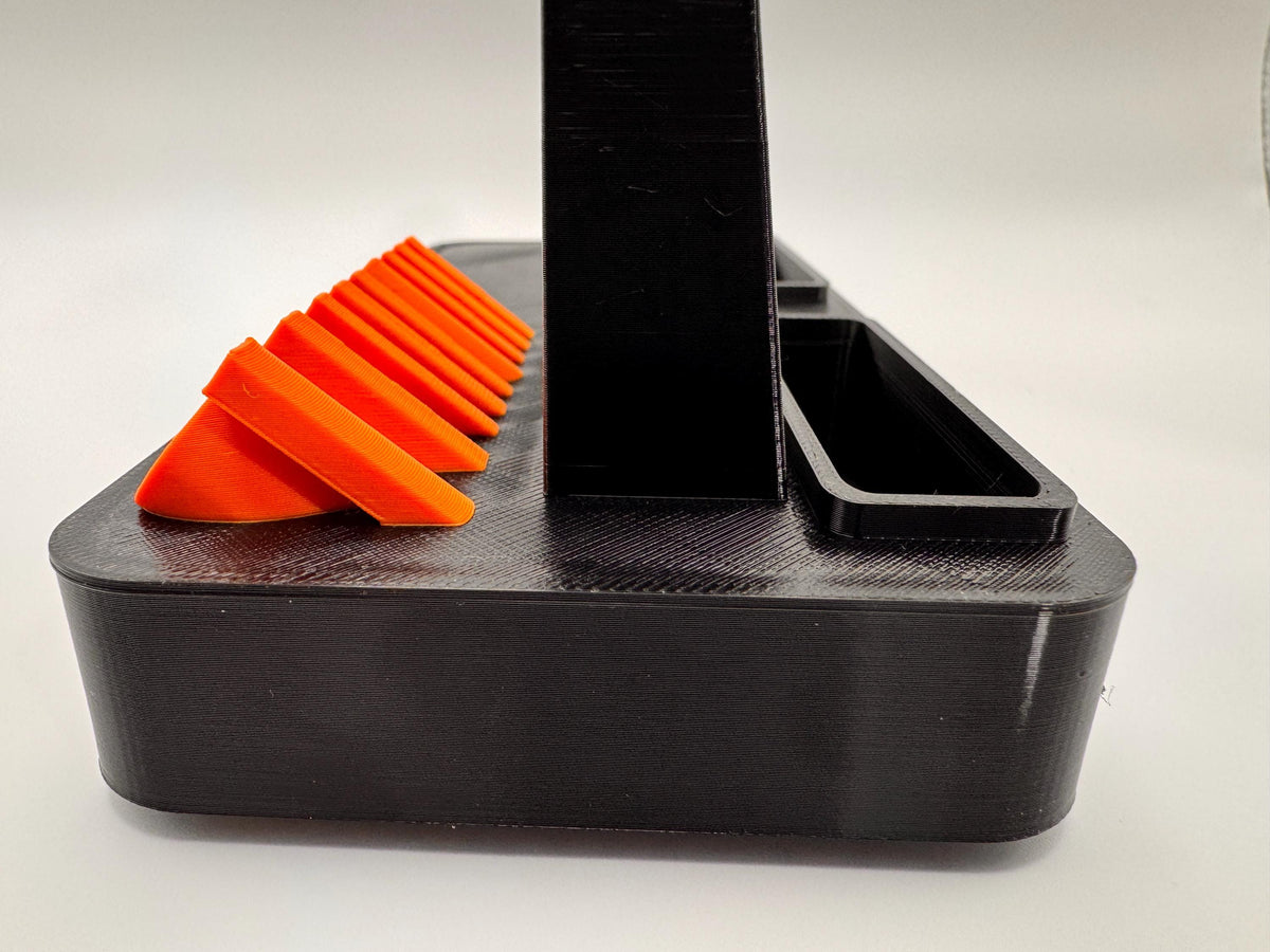 Yaesu FT5 / FT3 2026 desk stand – callsign side view